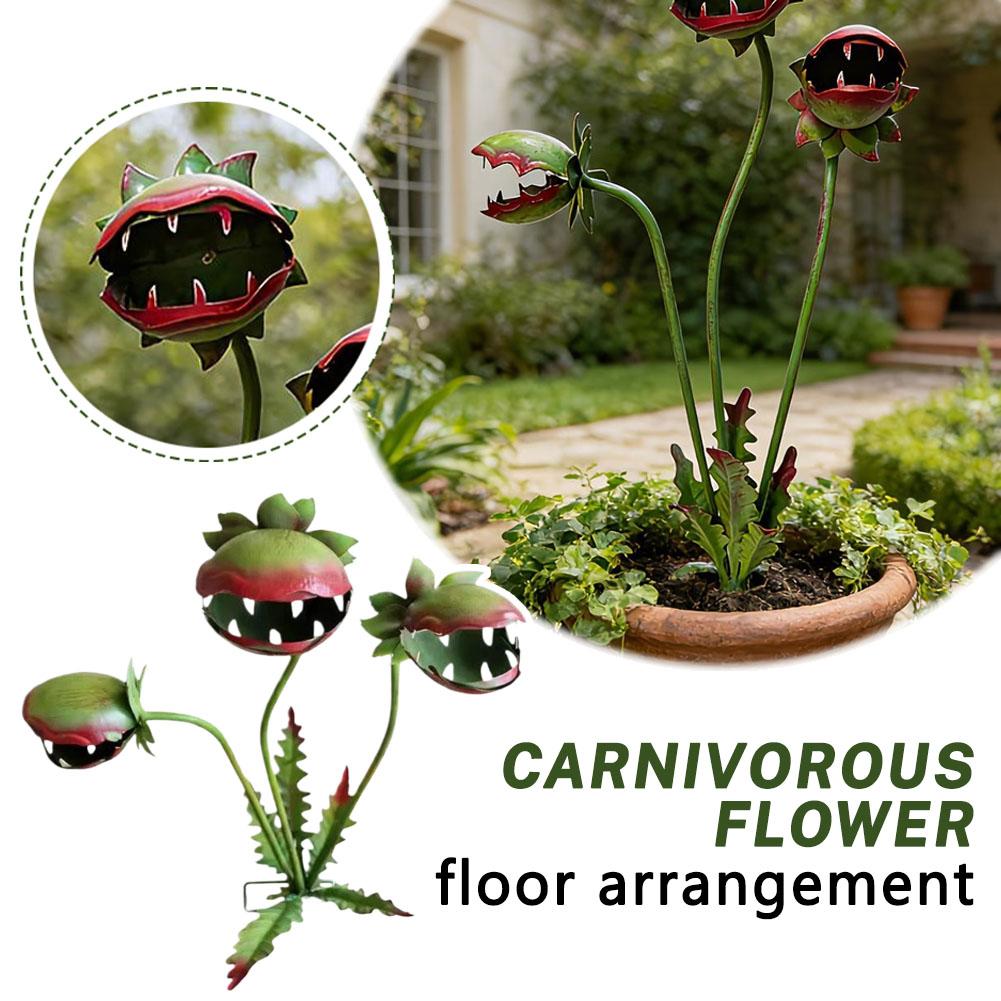 Outdoor Furniture Decor - Creative Painted Venus Flytrap Garden Stake