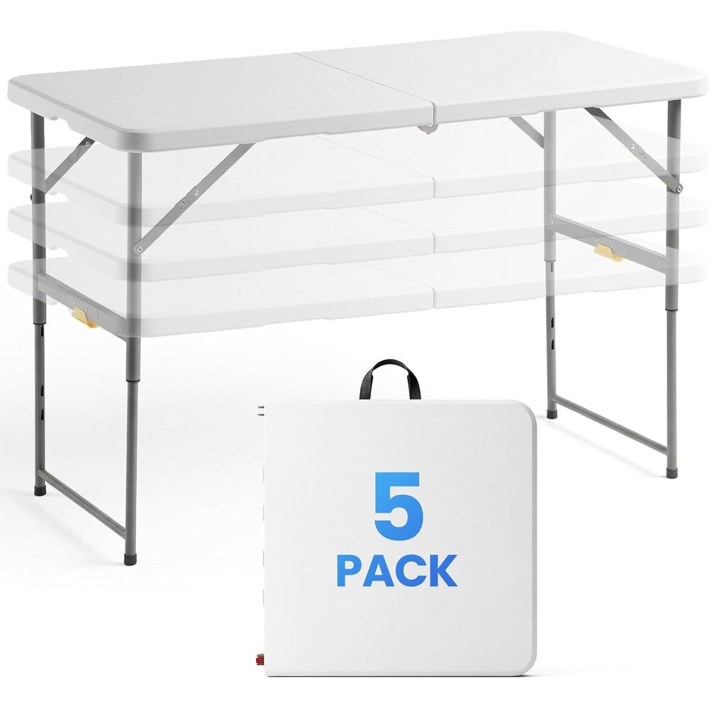Folding Picnic Table - Portable Folding Card Table with Handle,