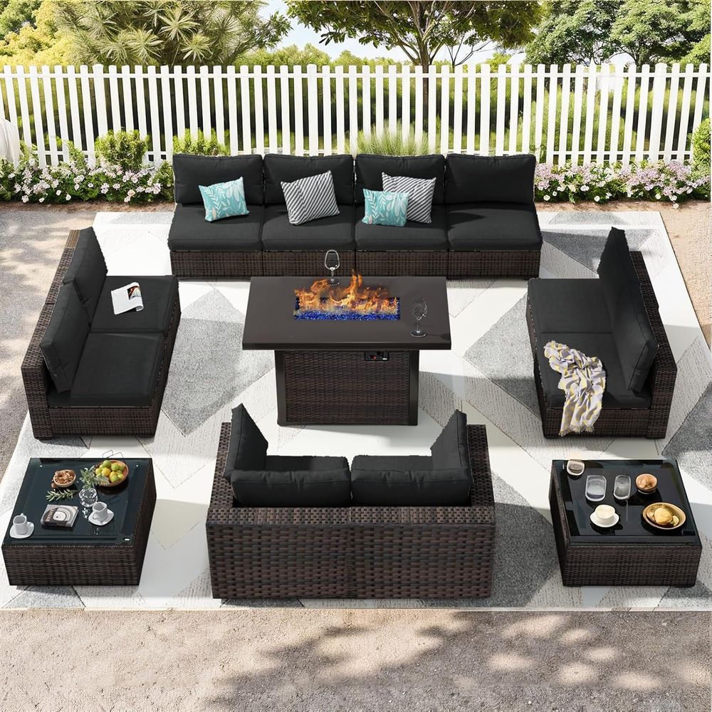 13-Piece Outdoor Sectional Pat - đánh giá và giá Outdoor Furniture With Fire Pit