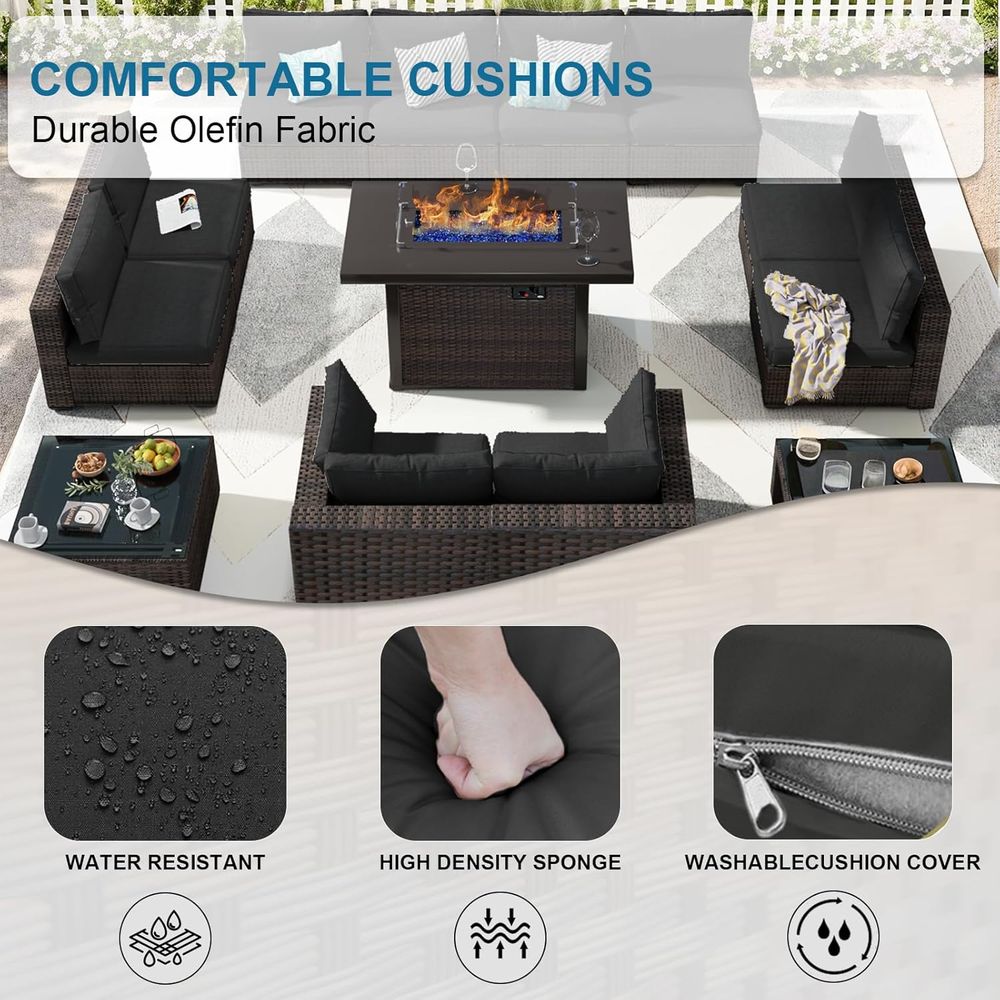 13-Piece Outdoor Sectional Pat - đánh giá và giá Outdoor Furniture With Fire Pit
