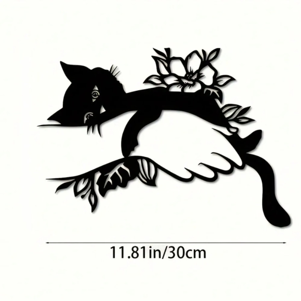Art Deco Cat Wall Decor, Metal - đánh giá và giá Outdoor Furniture Decor