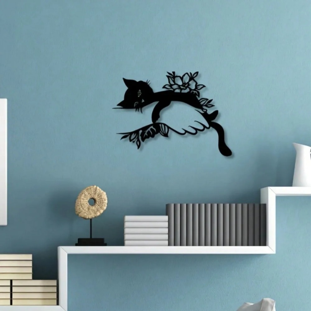 Art Deco Cat Wall Decor, Metal - đánh giá và giá Outdoor Furniture Decor