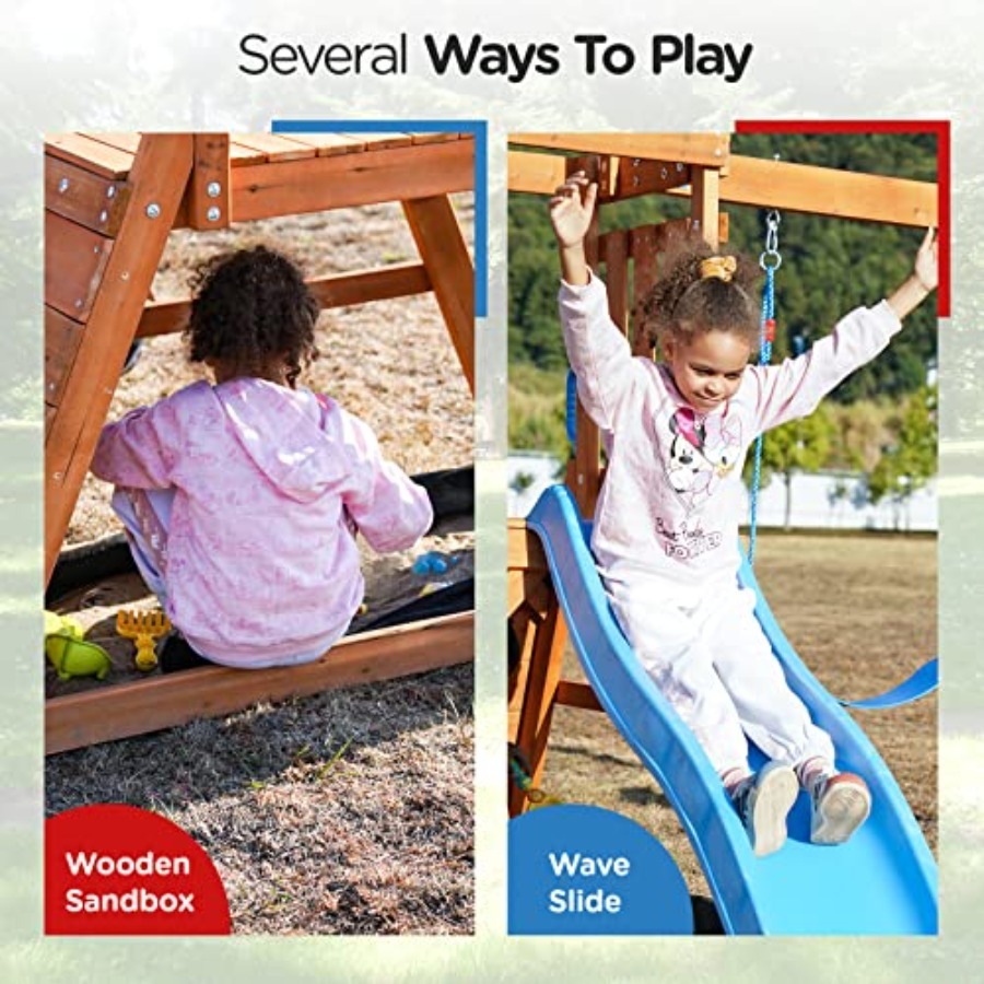 Playground Wooden Swing Sets f - đánh giá và giá Outdoor Furniture Kids