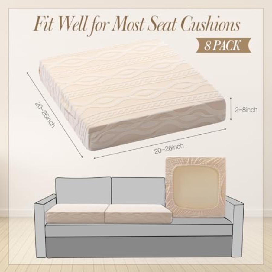 8Pcs Stretch Patio Cushion Cov - đánh giá và giá Outdoor Furniture Sofa