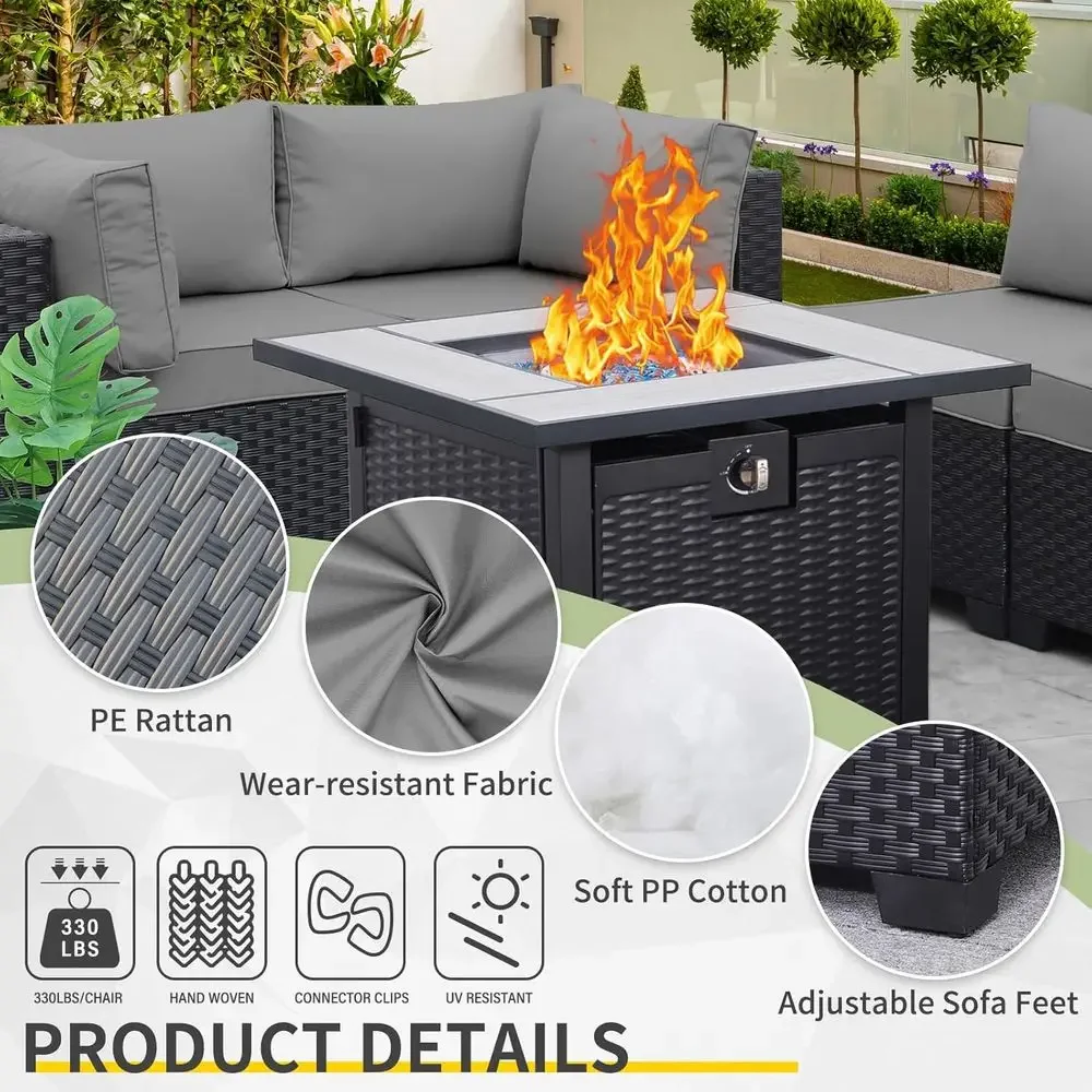 5-Piece Outdoor Patio Furnitur - đánh giá và giá Outdoor Furniture With Fire Pit