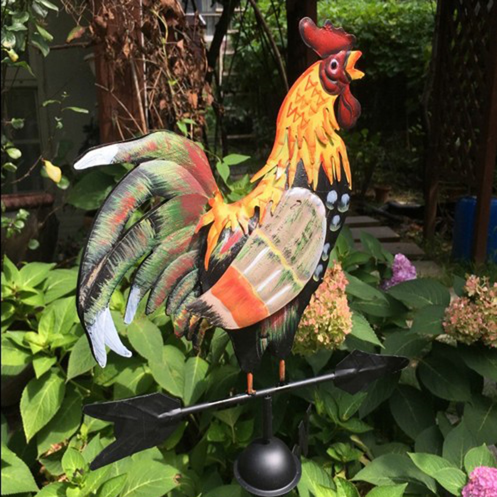 Rustic Iron Rooster Weather Va - đánh giá và giá Outdoor Furniture Decor