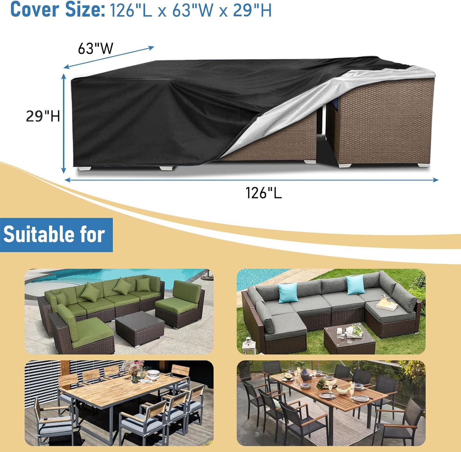 Heavy Duty Waterproof Patio Fu - đánh giá và giá Outdoor Furniture Fabric
