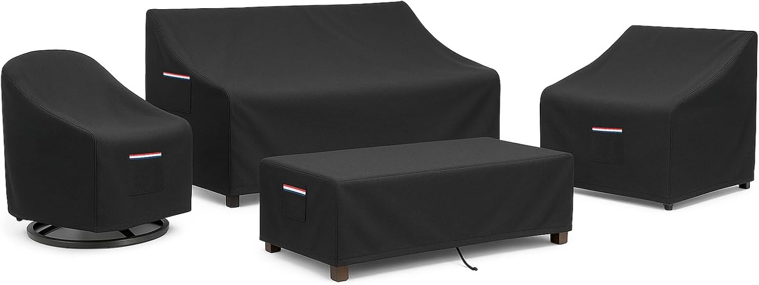 4-Piece Patio Furniture Cover  - đánh giá và giá Outdoor Furniture Sofa