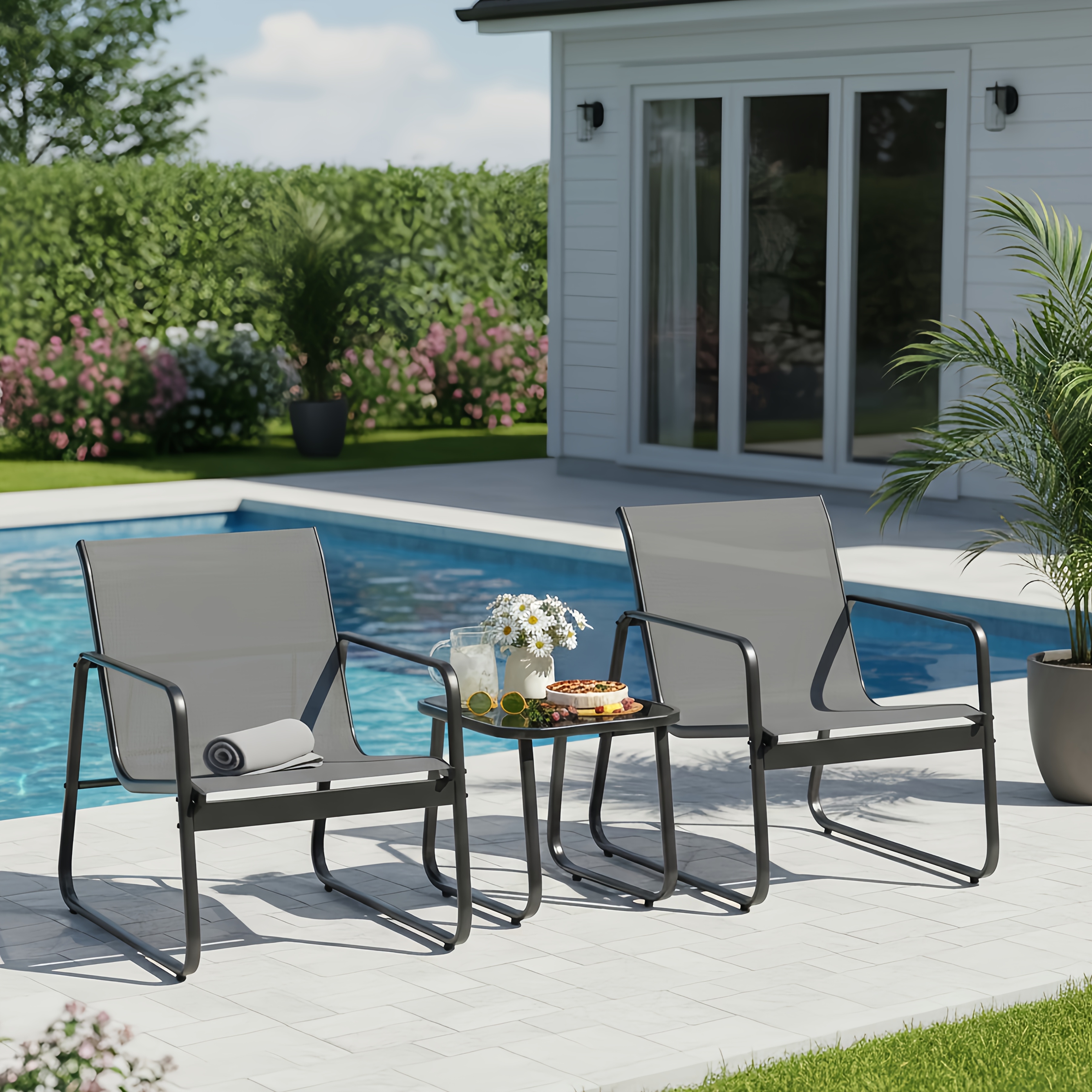 LODEIJA Patio Chairs Set of 3, - đánh giá và giá Outdoor Furniture Brand