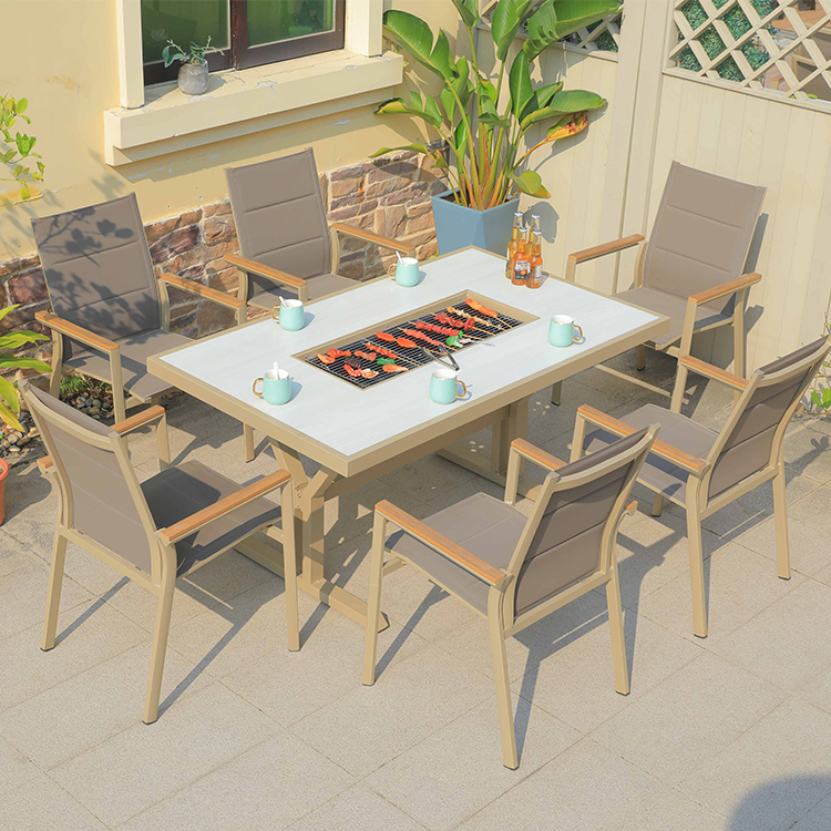 Hot Sale Cast Aluminum Fire Pi - đánh giá và giá Outdoor Furniture With Fire Pit