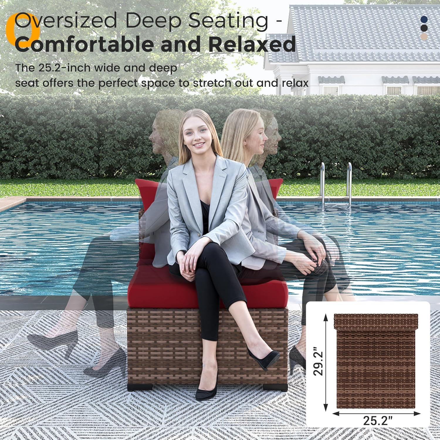 8pc All-Weather Wicker Section - đánh giá và giá Outdoor Furniture With Fire Pit
