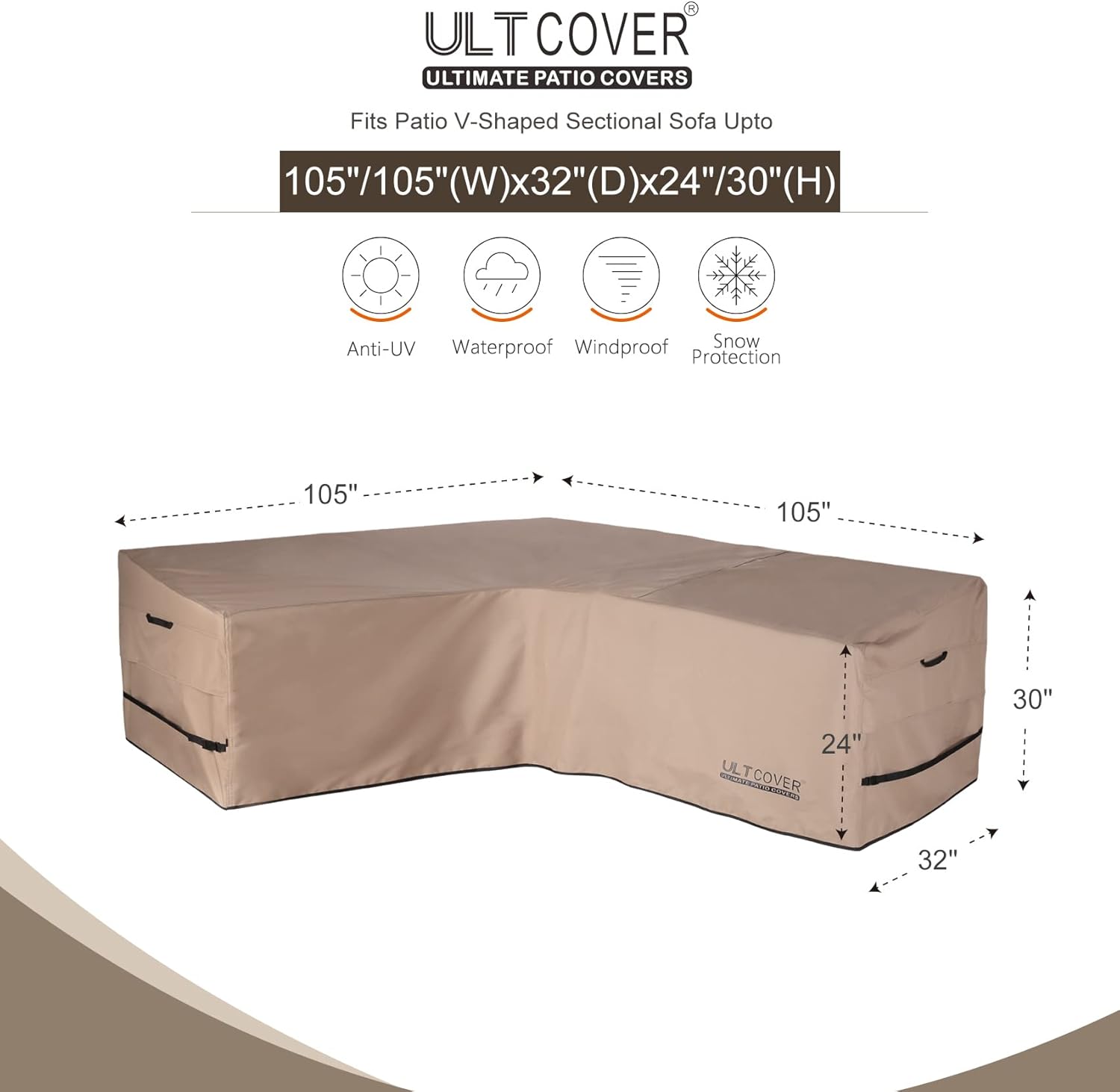 Waterproof Patio V-Shaped Sofa - đánh giá và giá Outdoor Furniture Sofa