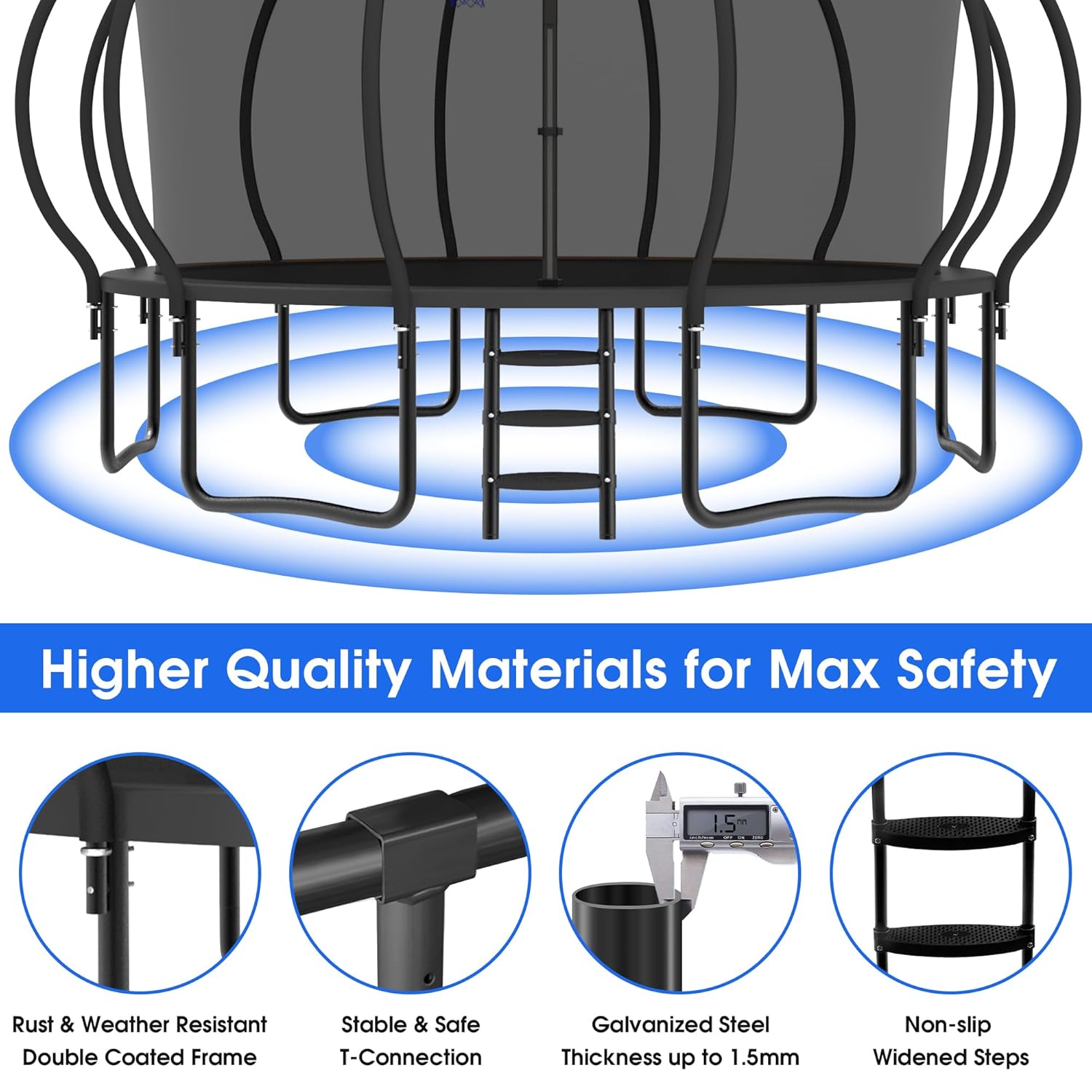 Large Outdoor Trampoline with  - đánh giá và giá Outdoor Furniture Fabric