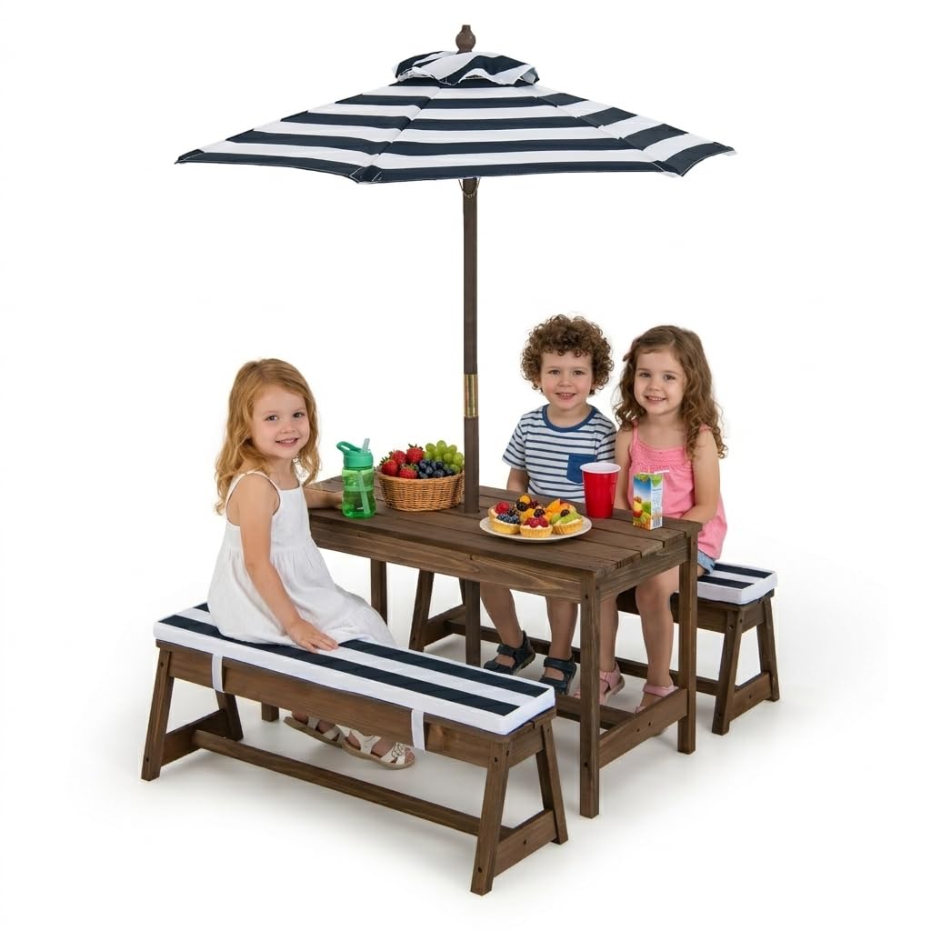 Height Adjustable Wooden Kids  - đánh giá và giá Outdoor Furniture Kids