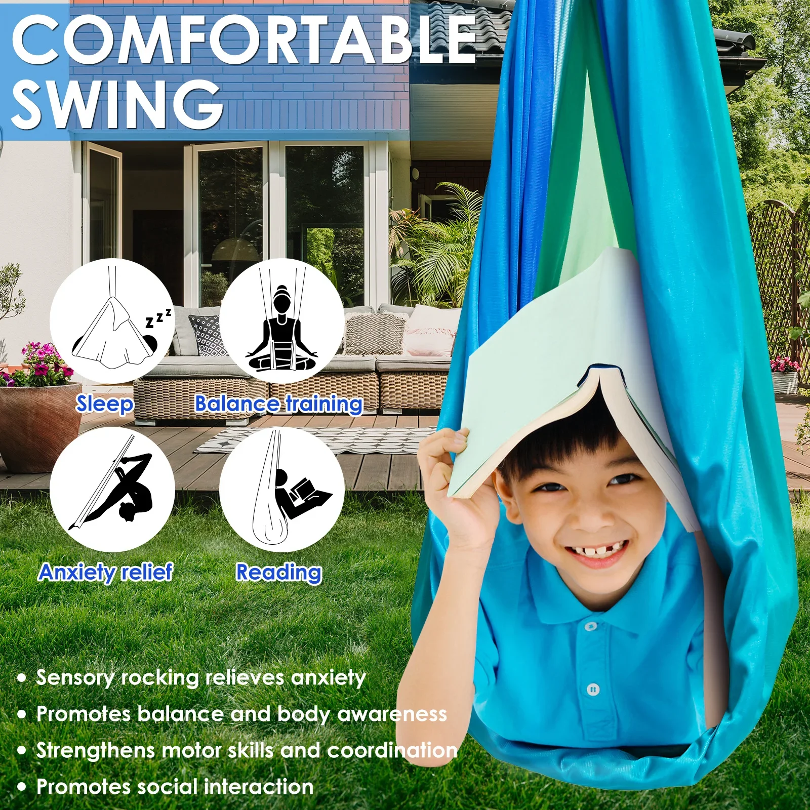 Sensory Swing Comfortable Kids - đánh giá và giá Outdoor Furniture Kids