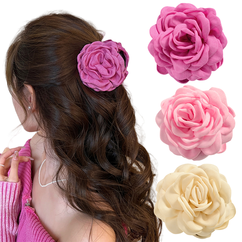 3pcs Cotton Fabric Rose Flower - đánh giá và giá Outdoor Furniture Decor