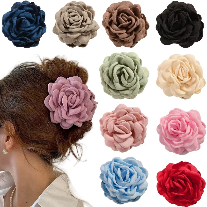 3pcs Cotton Fabric Rose Flower - đánh giá và giá Outdoor Furniture Decor