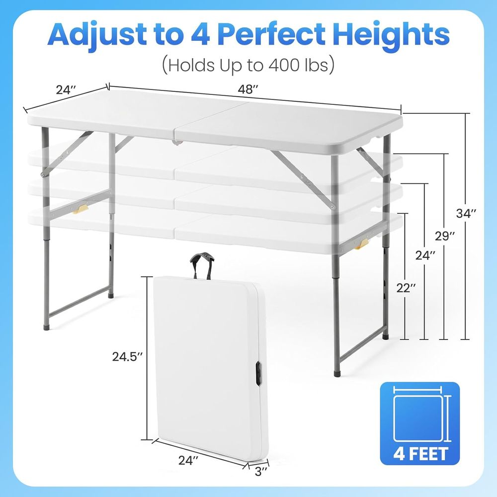 Portable Folding Card Table wi - đánh giá và giá Folding Picnic Table