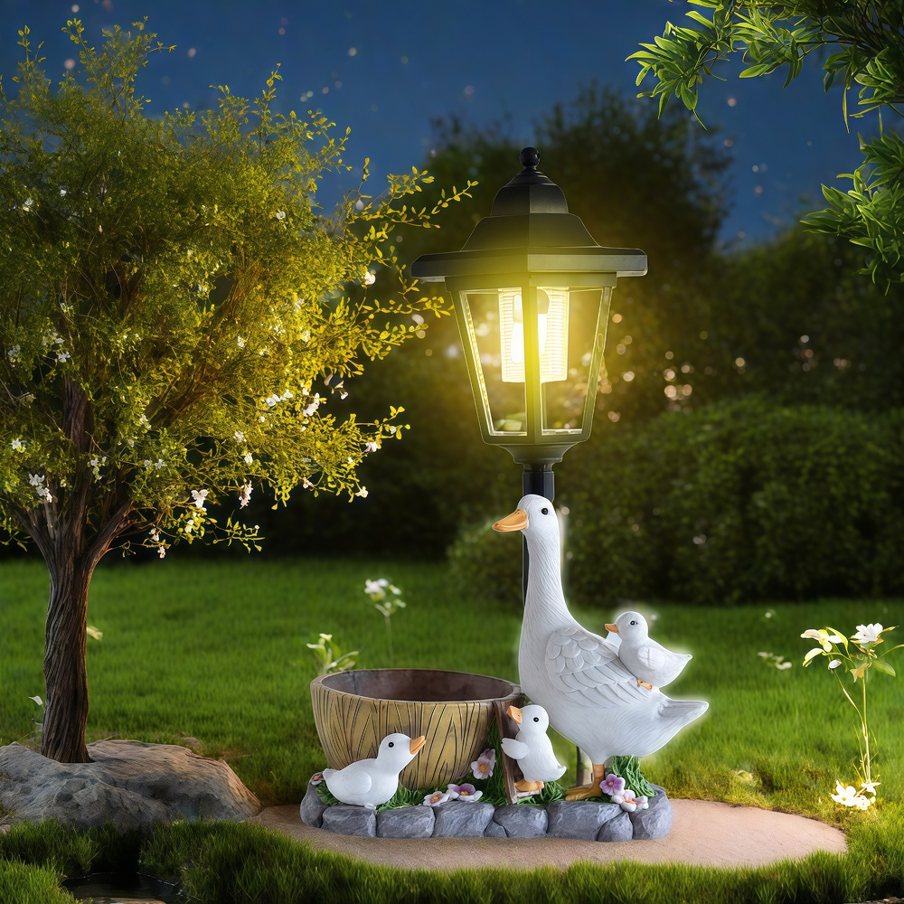 Solar Duck Night Light Garden  - đánh giá và giá Outdoor Furniture Decor