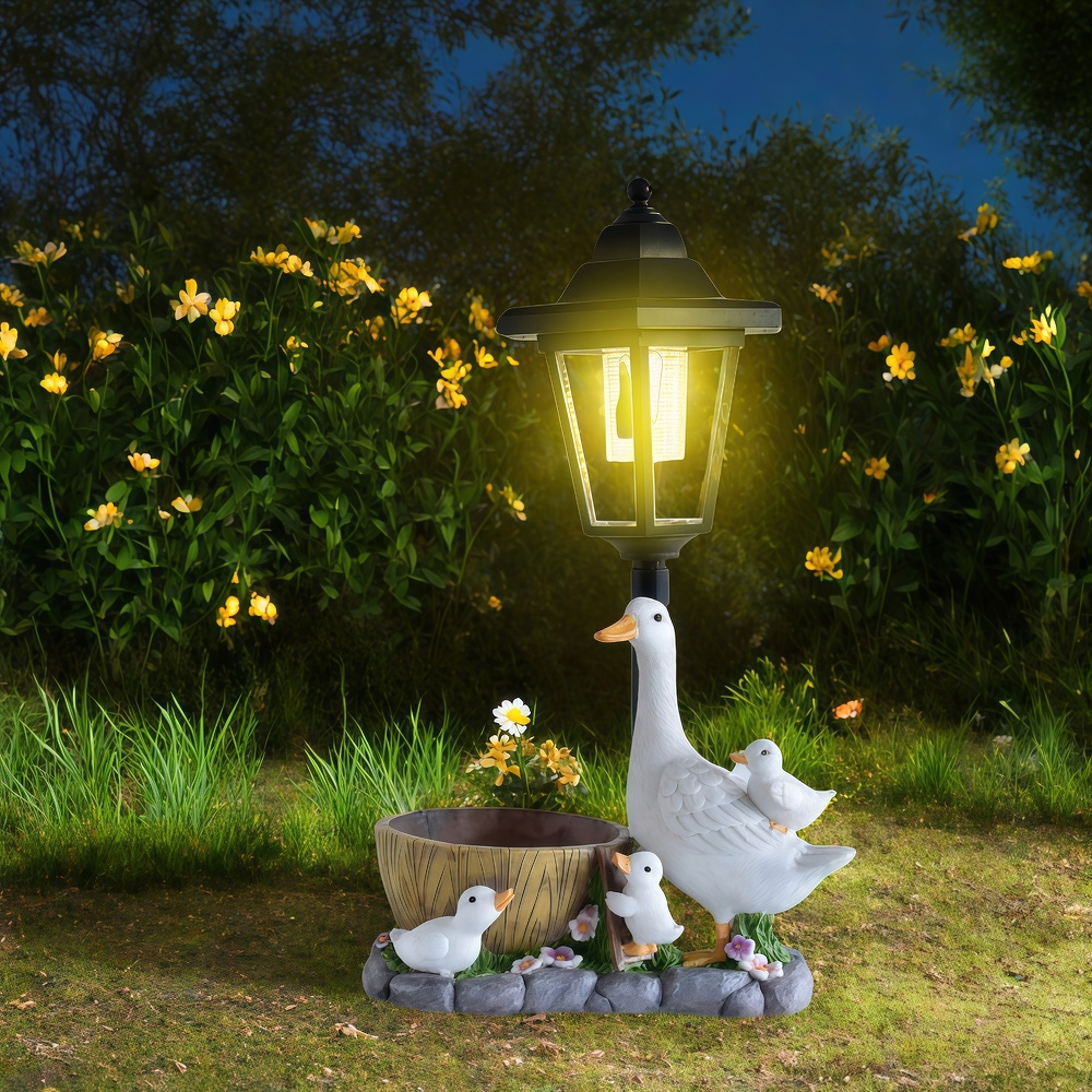 Solar Duck Night Light Garden  - đánh giá và giá Outdoor Furniture Decor