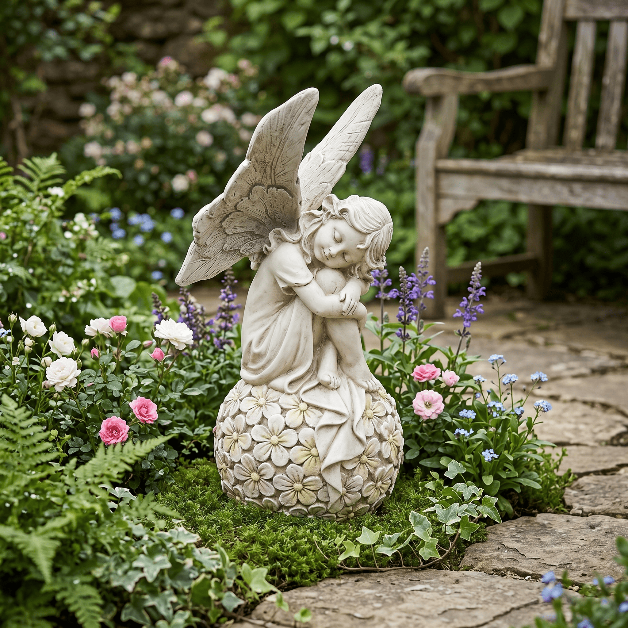 13.2-inch Garden Fairy Statue, - đánh giá và giá Outdoor Furniture Decor