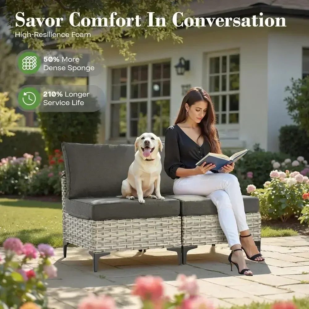 6-Piece Outdoor Wicker Patio F - đánh giá và giá Outdoor Furniture With Fire Pit