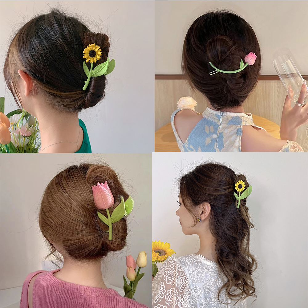 Women Tulip Flower Hair Claw C - đánh giá và giá Outdoor Furniture Decor