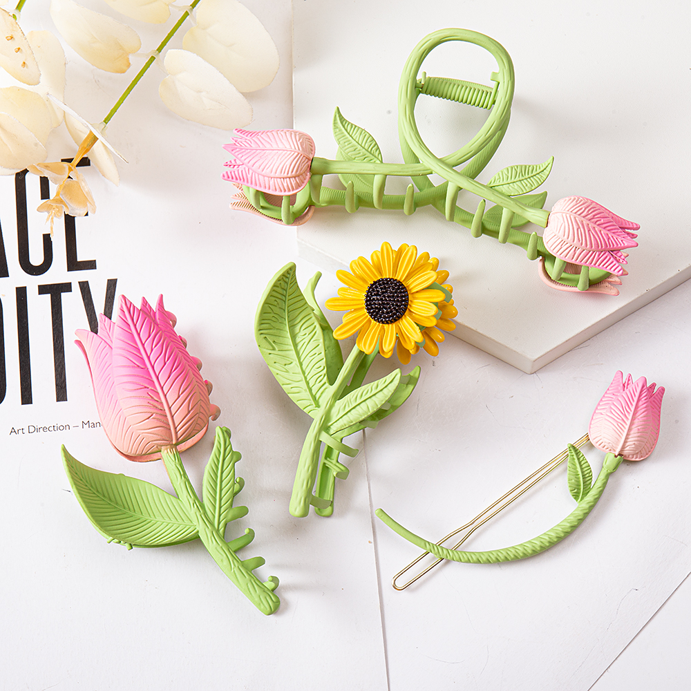 Women Tulip Flower Hair Claw C - đánh giá và giá Outdoor Furniture Decor