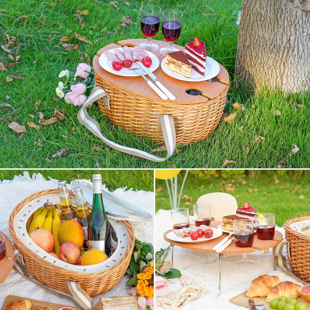 stboo picnic basket for 4, ins - đánh giá và giá Folding Picnic Table