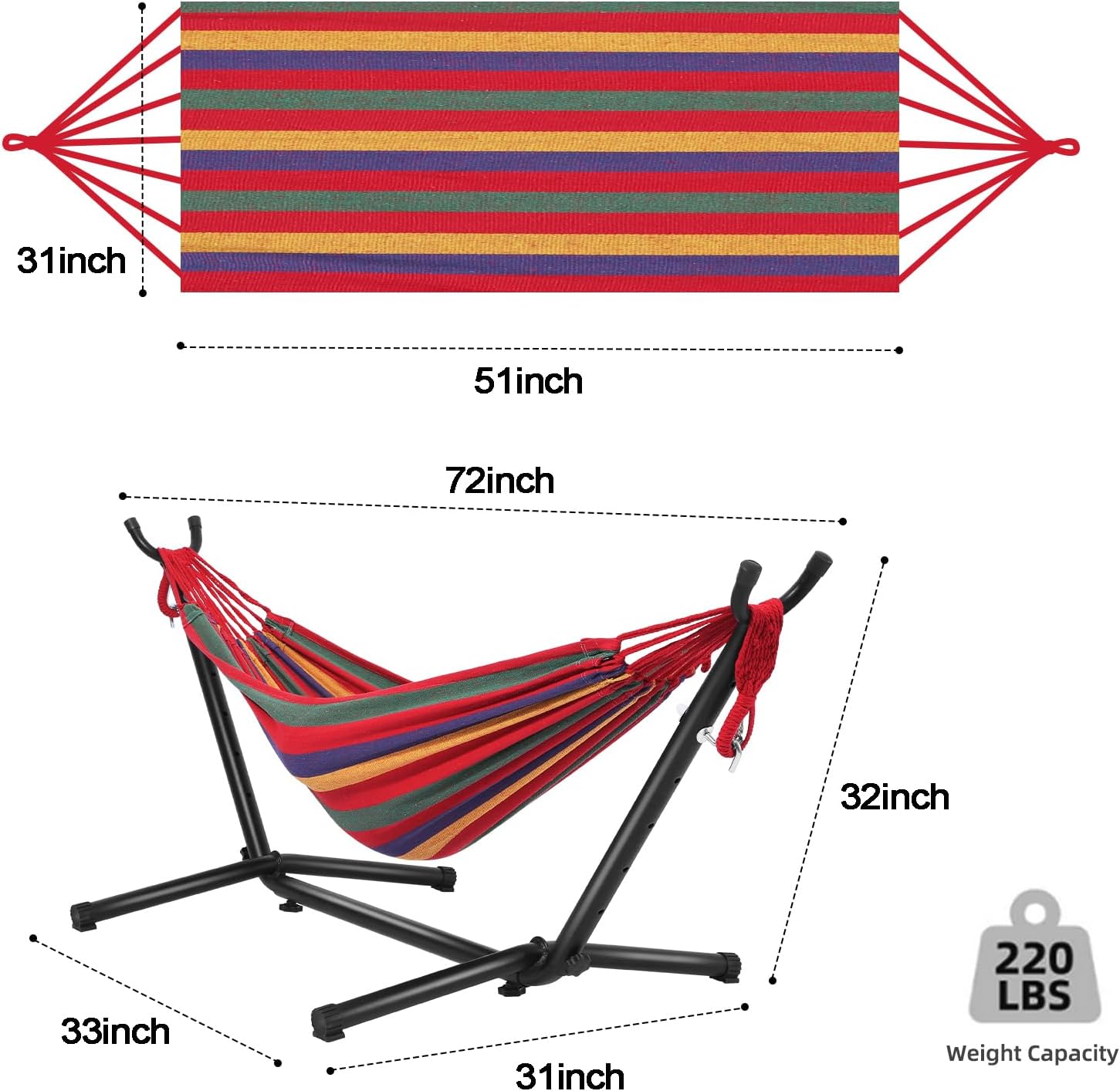 Kids Hammock with Stand, 220 l - đánh giá và giá Outdoor Furniture Kids