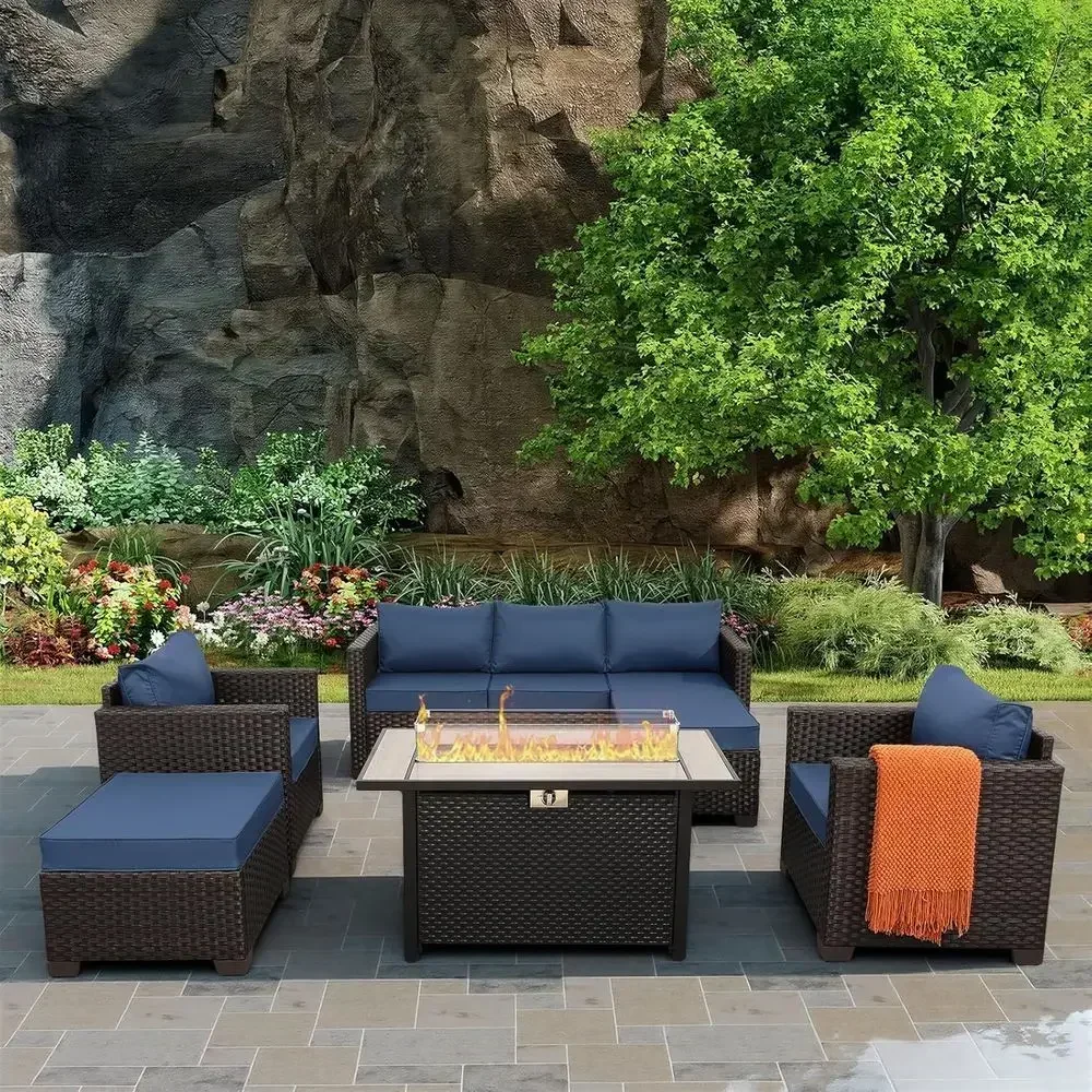 6-Piece Outdoor Patio Furnitur - đánh giá và giá Outdoor Furniture With Fire Pit