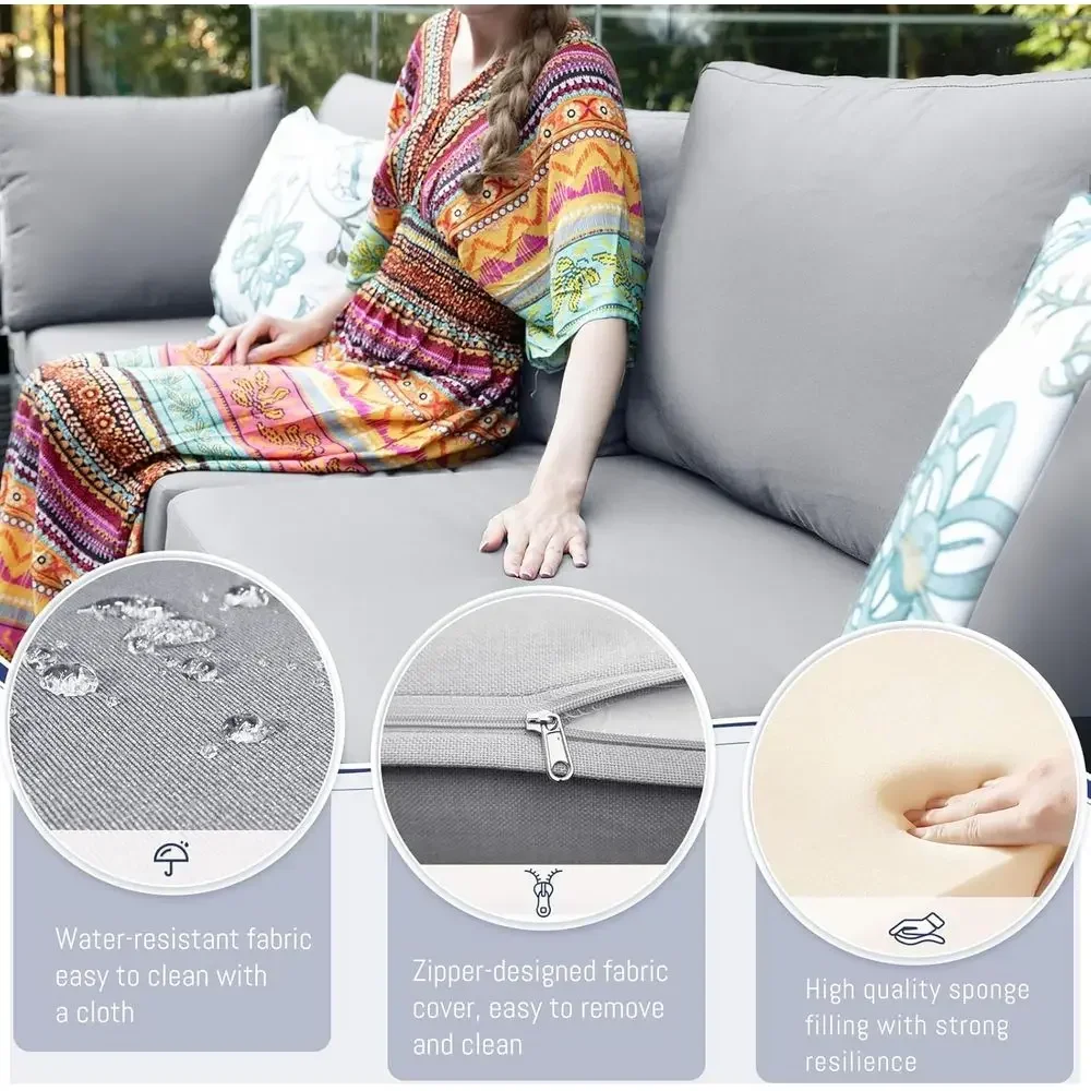 6-Person Weather-Resistant Out - đánh giá và giá Outdoor Furniture With Fire Pit
